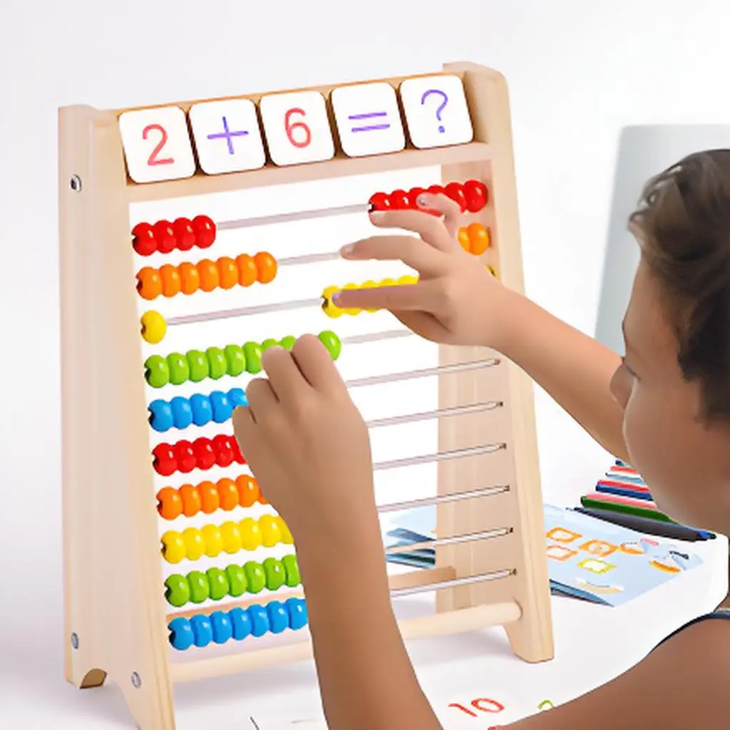 Colorful Wooden Abacus Early Education Toy for Kids Arithmetic Learning Number Ten Calculation Tool for Childhood Development - Image 2