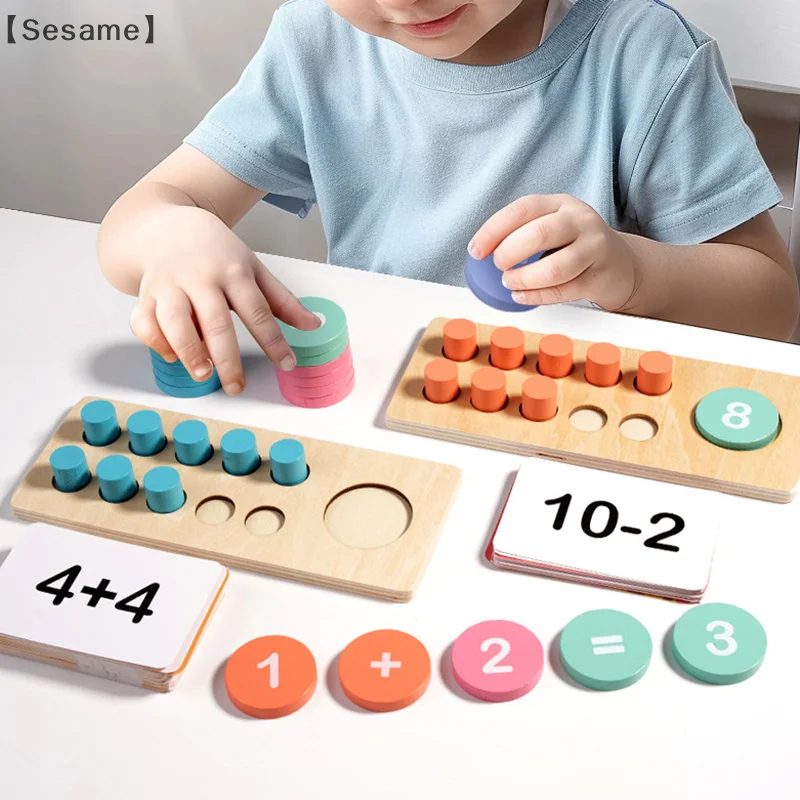 〔Sesame〕Wooden Number Board Cognitive Matching Addition And Subtraction Logical Thinking Training Mathematics Teaching Tool - Image 2