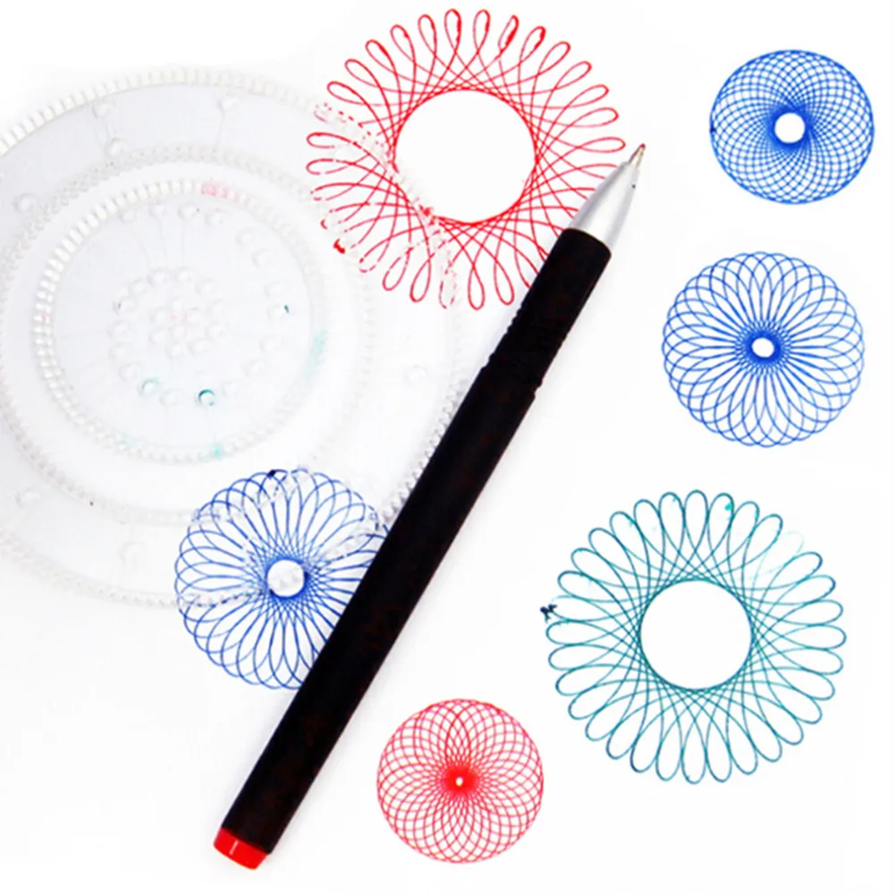 Designs Interlocking Gears & Wheels,draw Educational Toys 2022 New Spirograph Deluxe Set Design Tin Set Draw Spiral - Image 6