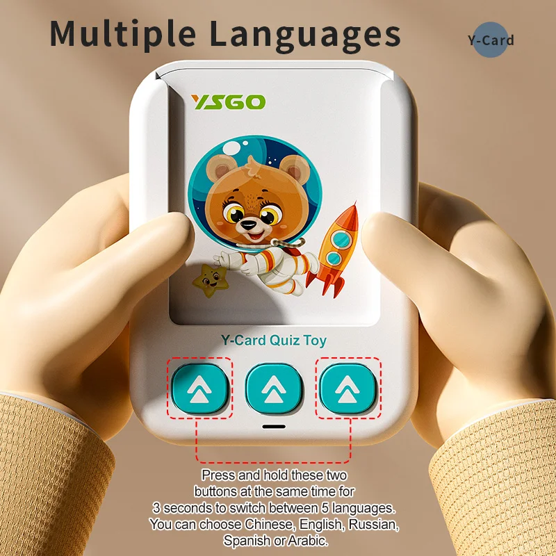 Russian Language Learning Machine 55pcs Flashcard Language Teaching Machine Reader Early Educational Pocket Device Toy for Baby - Image 4