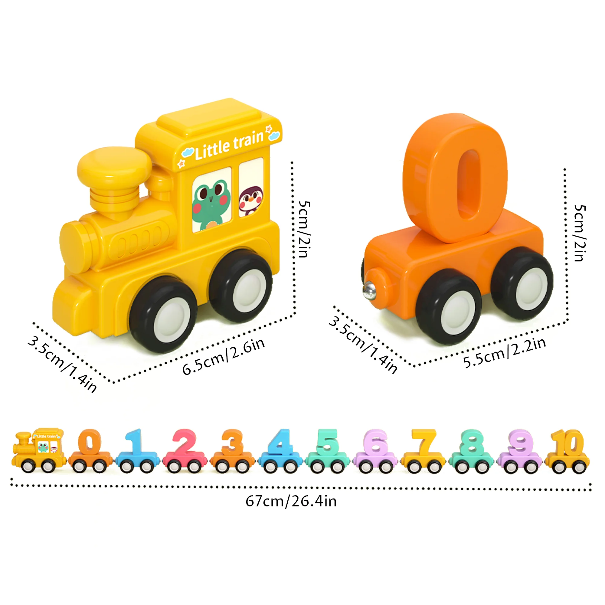 0-10 Digit Puzzle Sorting Number Train Set with Color Recognition Activity Cubes, Mixed Colors, Learning Tools Gift for Kids 3+ - Image 5