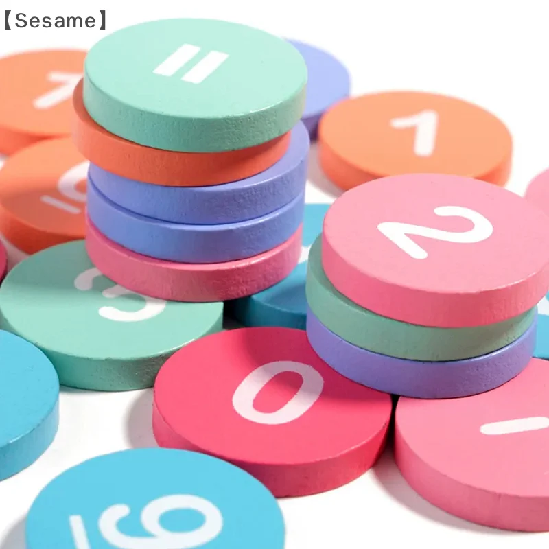 〔Sesame〕Wooden Number Board Cognitive Matching Addition And Subtraction Logical Thinking Training Mathematics Teaching Tool - Image 3