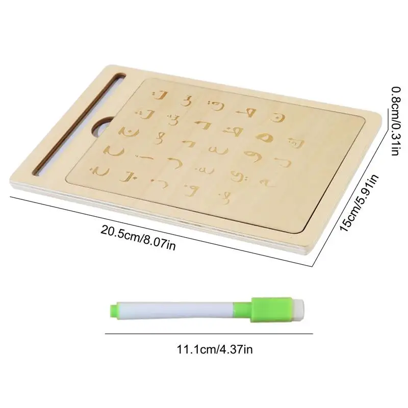 Russian Wood Writing Board Preschool Alphabet Board Writing Tablet Fun Interactive Learning Tool Boys Girls Drawing Toy For - Image 6