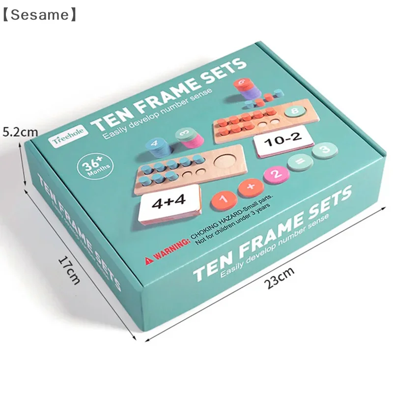 〔Sesame〕Wooden Number Board Cognitive Matching Addition And Subtraction Logical Thinking Training Mathematics Teaching Tool - Image 4