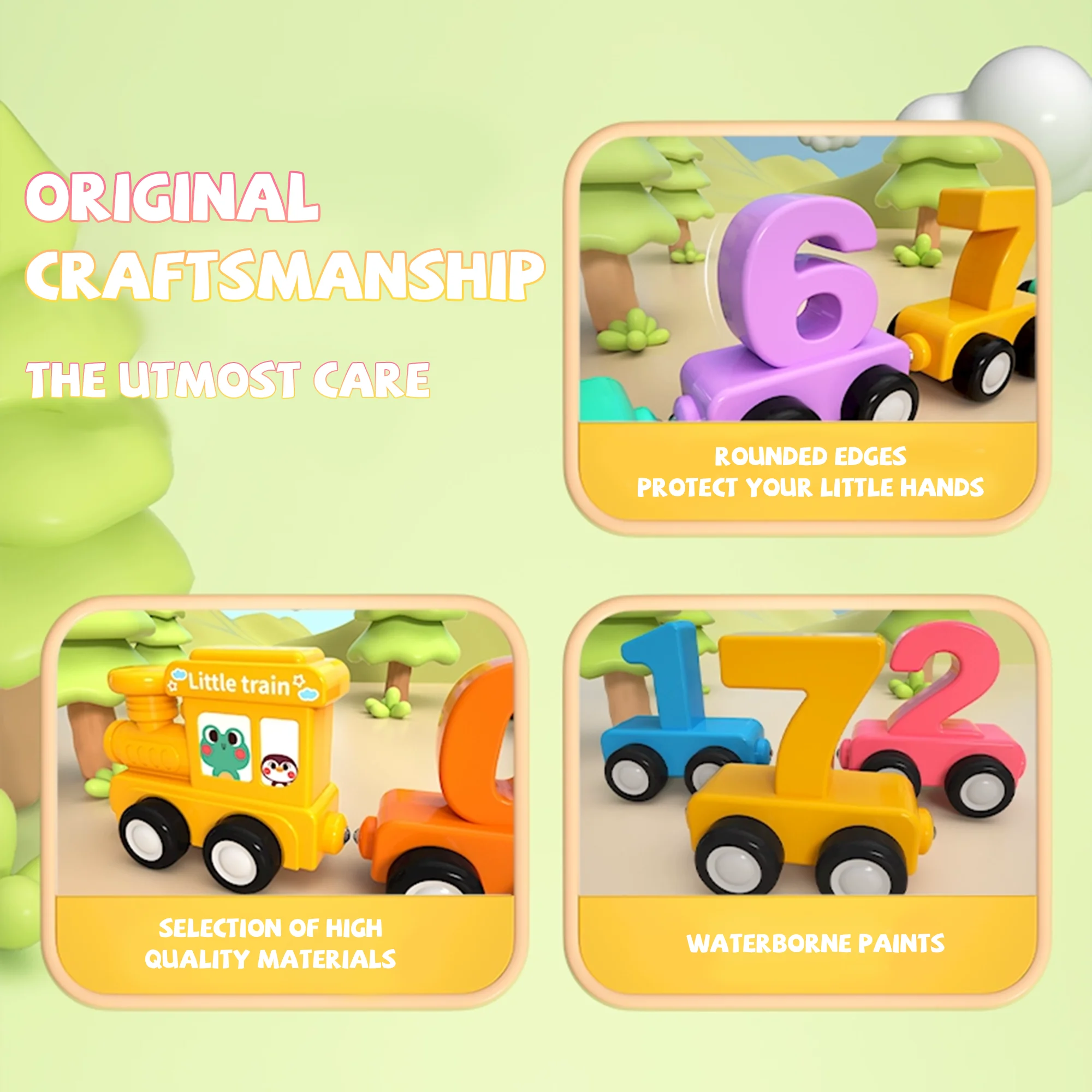 0-10 Digit Puzzle Sorting Number Train Set with Color Recognition Activity Cubes, Mixed Colors, Learning Tools Gift for Kids 3+ - Image 4