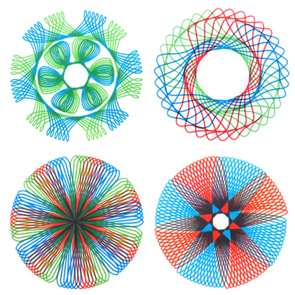 Designs Interlocking Gears & Wheels,draw Educational Toys 2022 New Spirograph Deluxe Set Design Tin Set Draw Spiral - Image 2