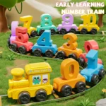 0-10 Digit Puzzle Sorting Number Train Set with Color Recognition Activity Cubes, Mixed Colors, Learning Tools Gift for Kids 3+